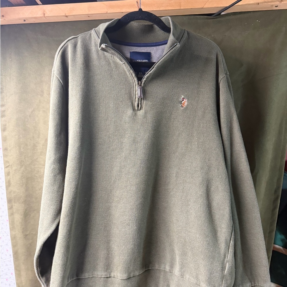 U.S. Polo Assn. Heather Green Pullover